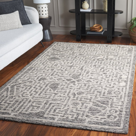 Safavieh Abstract Abt462H Charcoal/Ivory Rug.