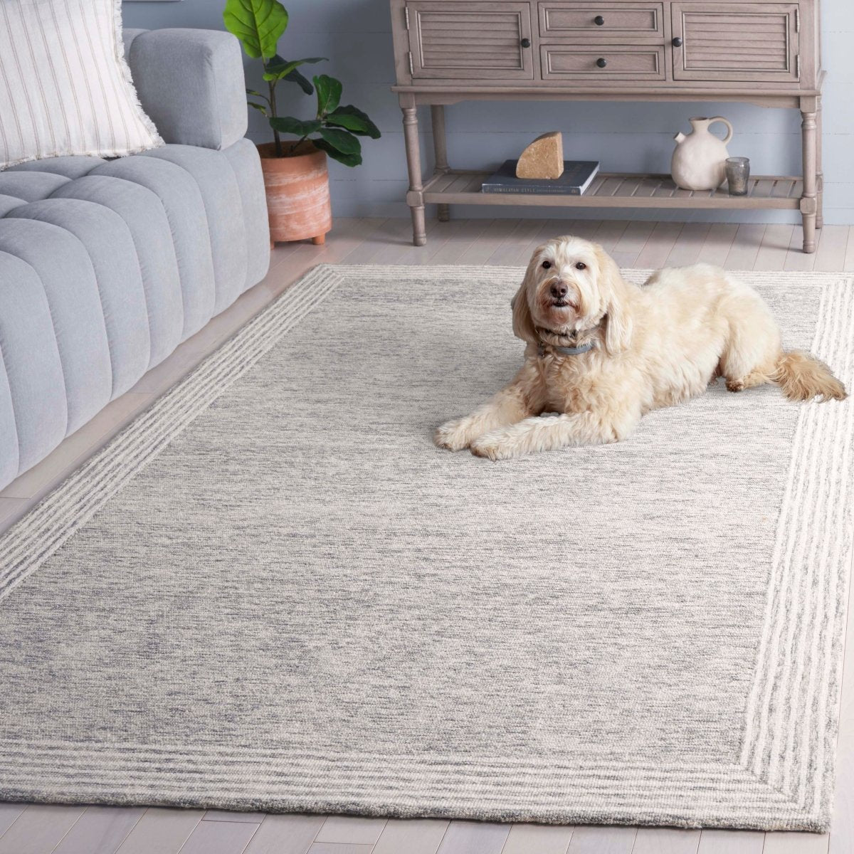 Safavieh Abstract Abt464F Grey/Ivory Rug.