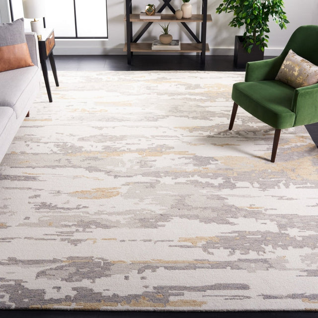 Safavieh Abstract Abt465F Ivory/Grey Rug.