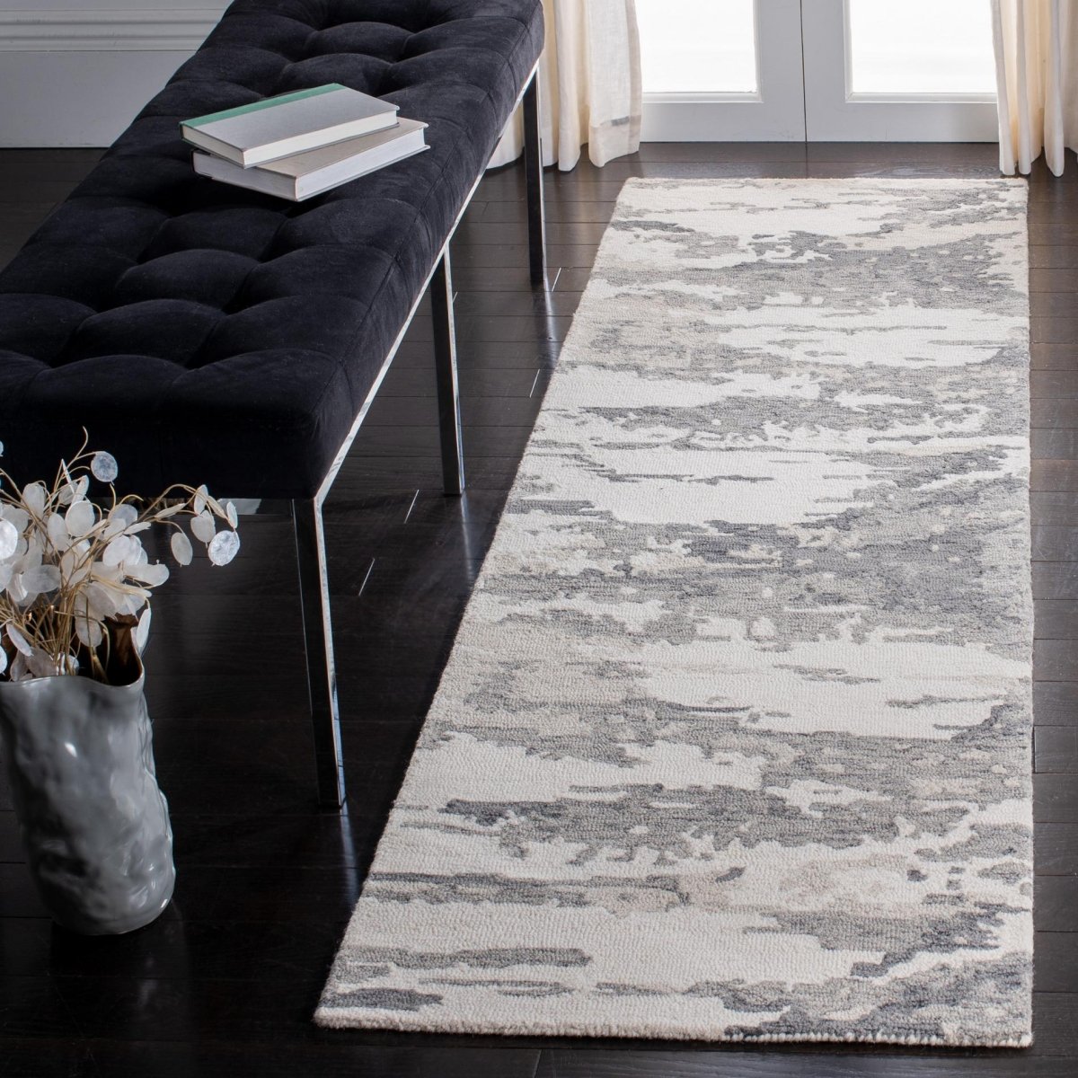 Safavieh Abstract Abt465H Charcoal/Ivory Rug.