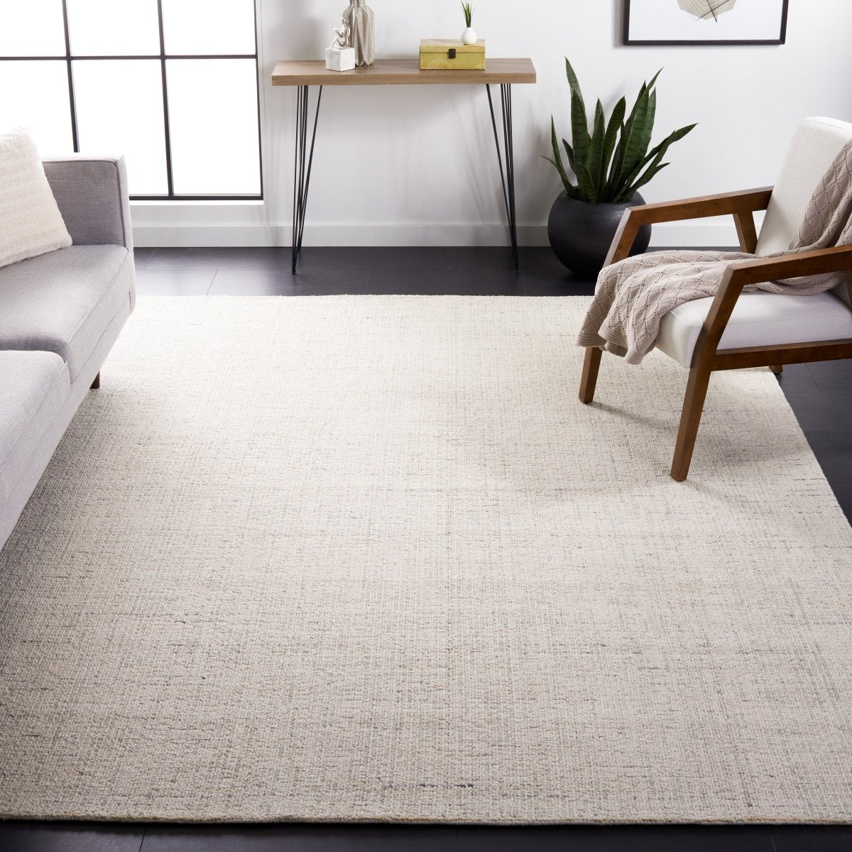 Safavieh Abstract Abt468K Ivory/Light Grey Rug.