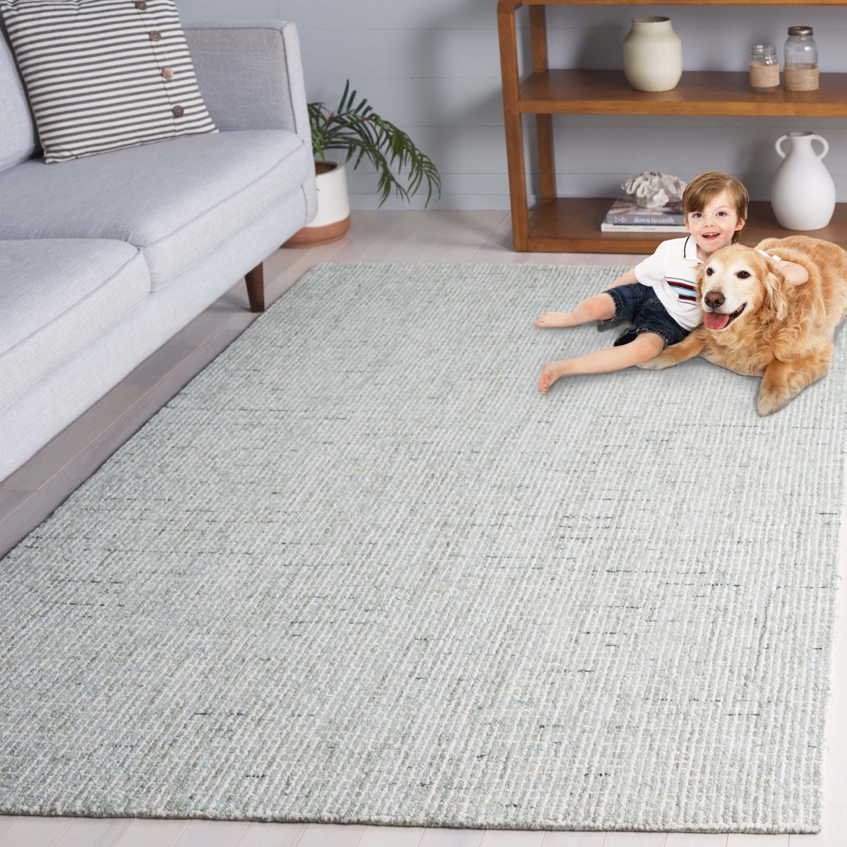 Safavieh Abstract Abt468W Sage/Ivory Rug.