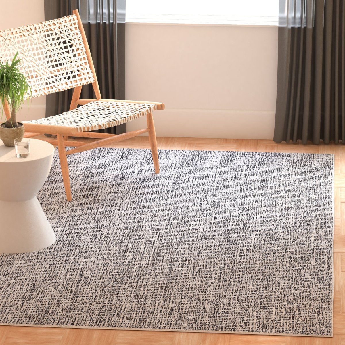 Safavieh Abstract Abt468Z Black/Ivory Rug.