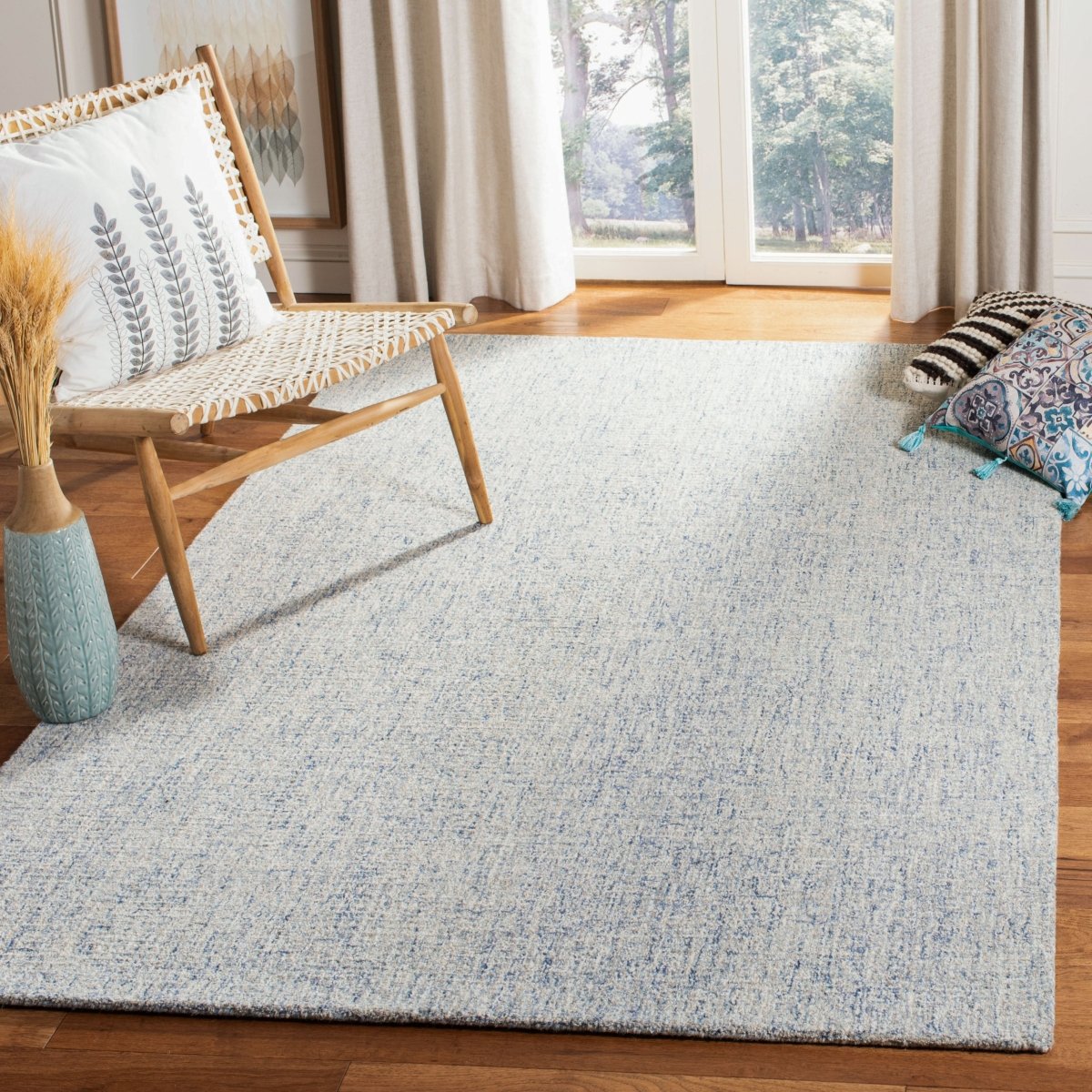 Safavieh Abstract Abt471M Ivory/Blue Rugs.