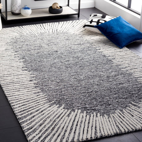 Safavieh Abstract Abt478Z Black/Ivory Rug.