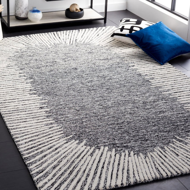 Safavieh Abstract Abt478Z Black/Ivory Rug.