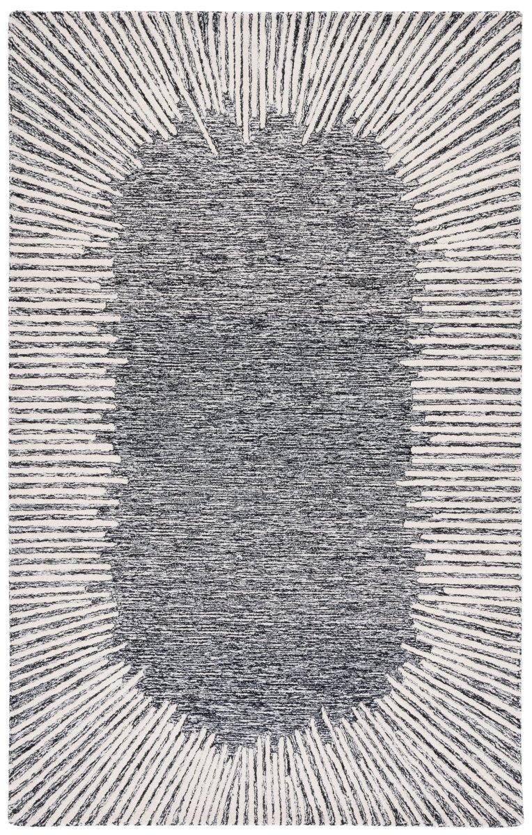 Safavieh Abstract Abt478Z Black/Ivory Rug.