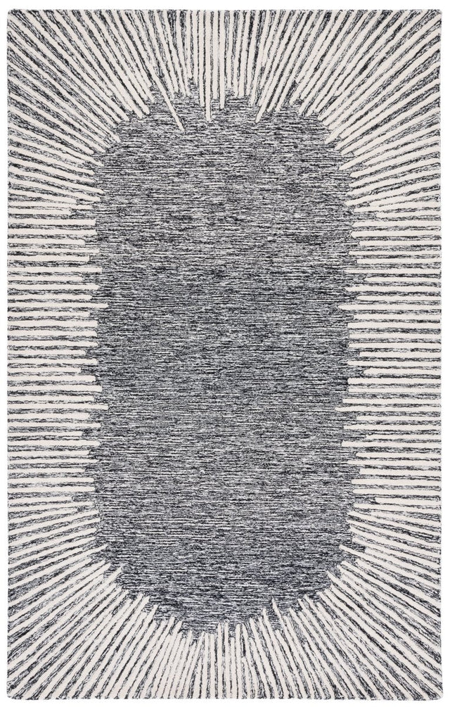 Safavieh Abstract Abt478Z Black/Ivory Rug.