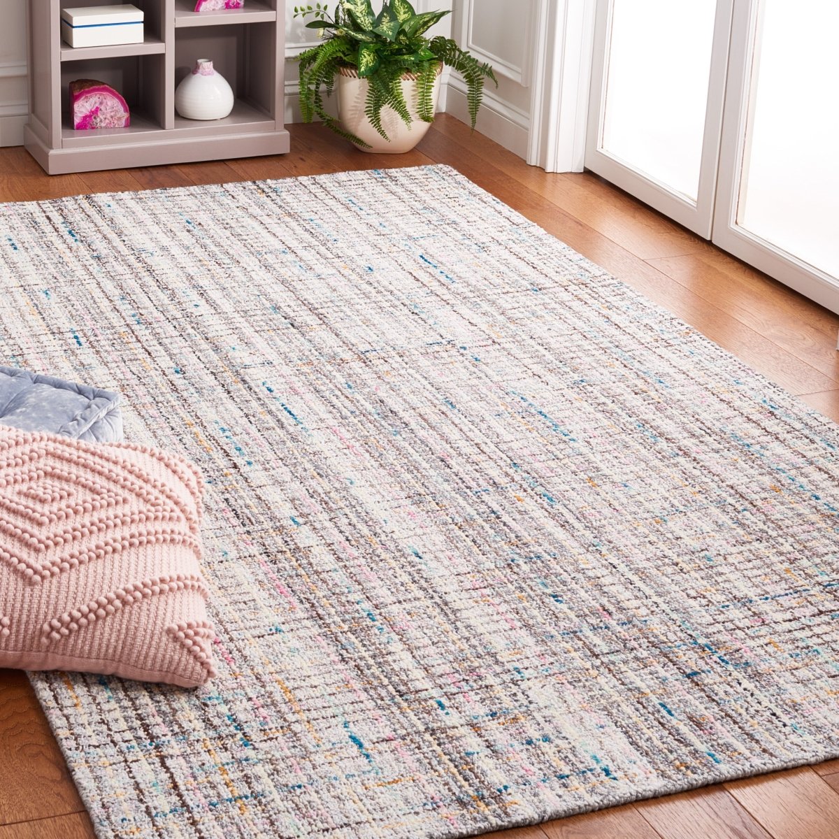 Safavieh Abstract Abt490U Pink/Brown Rug.