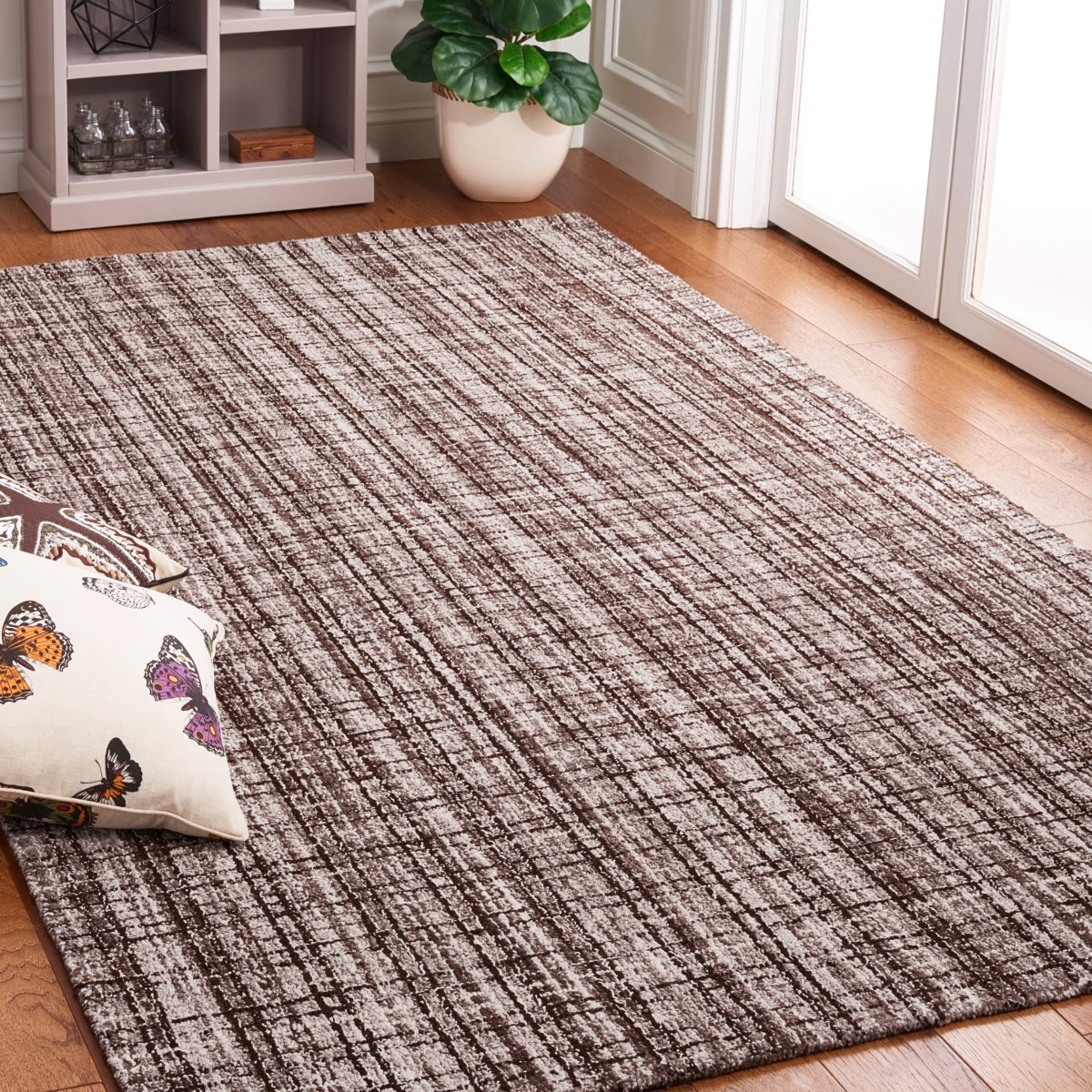 Safavieh Abstract Abt492T Brown/Grey Rug.