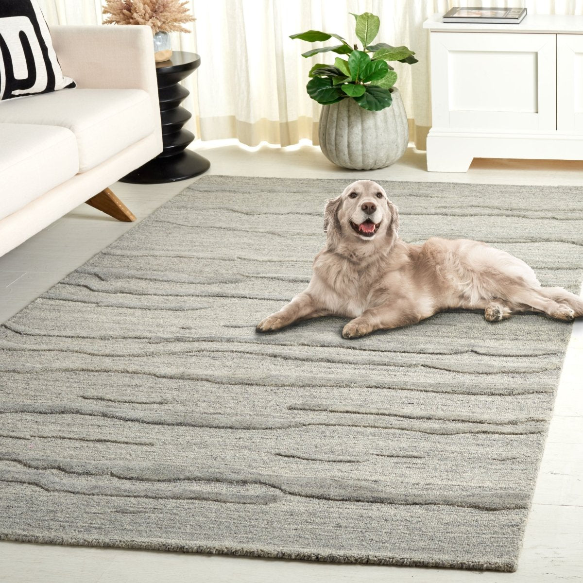 Safavieh Abstract Abt496F Grey Rug.