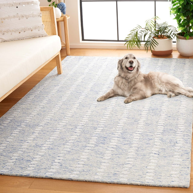 Safavieh Abstract Abt498M Blue/Ivory Rug.