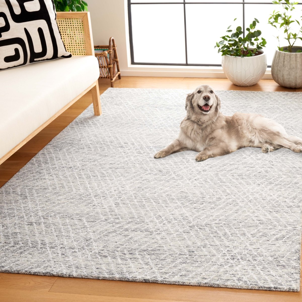 Safavieh Abstract Abt499F Grey/Ivory Rug.