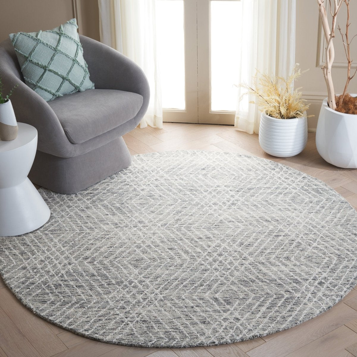 Safavieh Abstract Abt499F Grey/Ivory Rug.