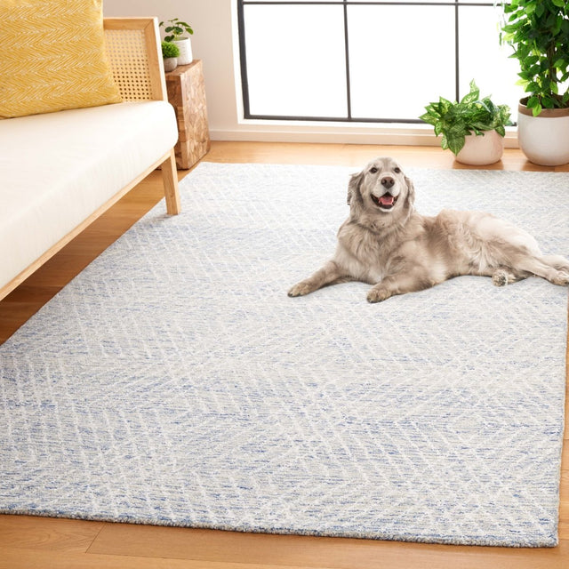 Safavieh Abstract Abt499M Blue/Ivory Rug.