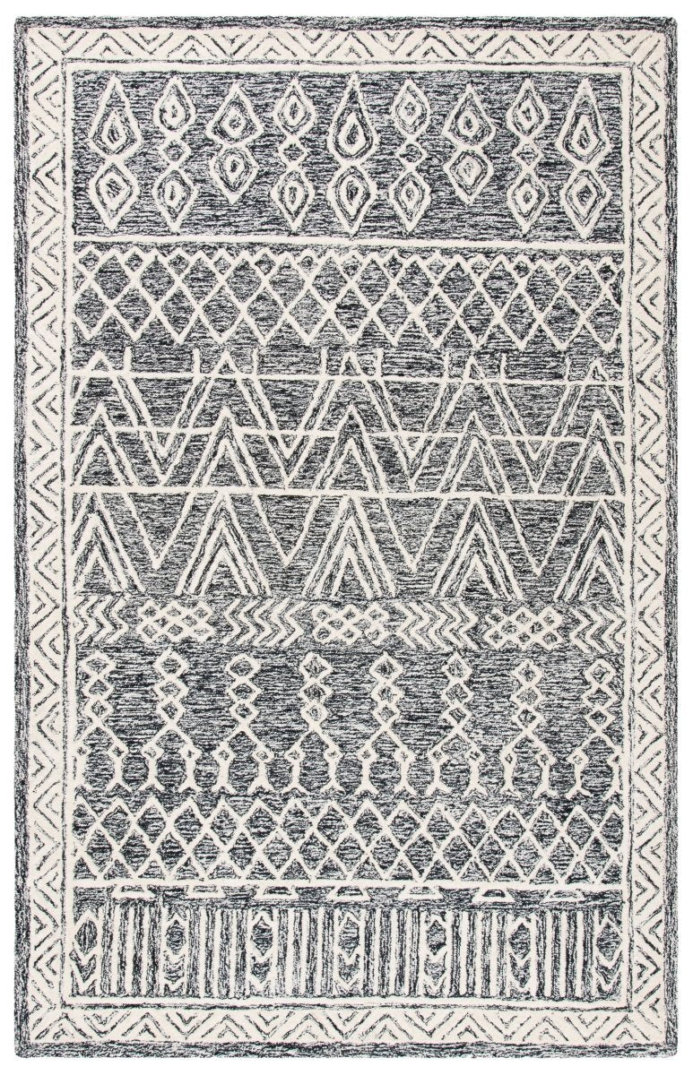 Safavieh Abstract Abt558A Ivory/Black Rug.