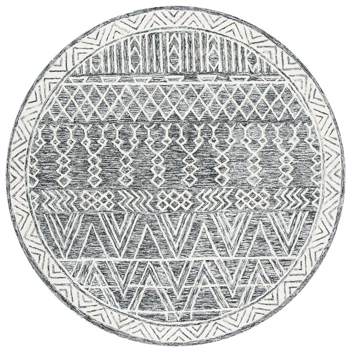 Safavieh Abstract Abt558A Ivory/Black Rug.