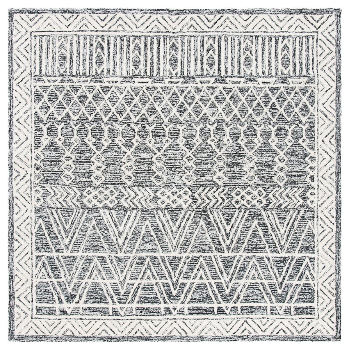 Safavieh Abstract Abt558A Ivory/Black Rug.