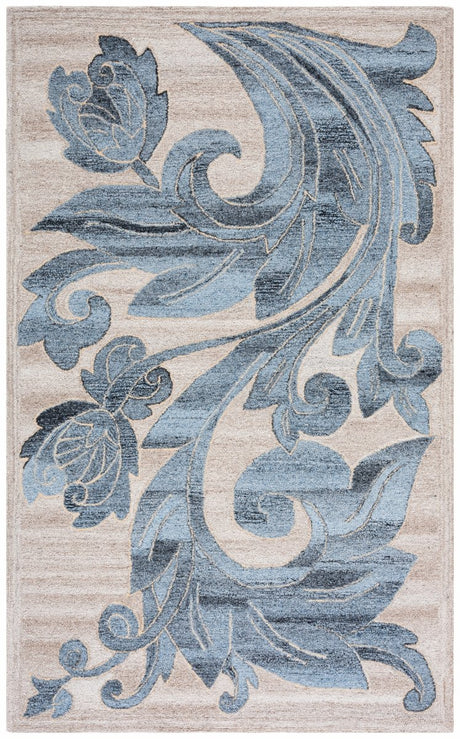 Safavieh Abstract Abt603B Beige/Blue Rug.