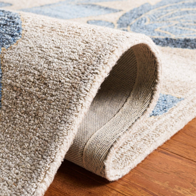 Safavieh Abstract Abt603B Beige/Blue Rug.