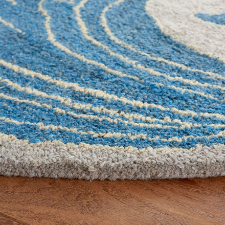 Safavieh Abstract Abt603B Beige/Blue Rug.