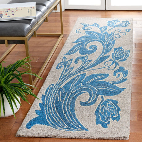 Safavieh Abstract Abt603B Beige/Blue Rug.