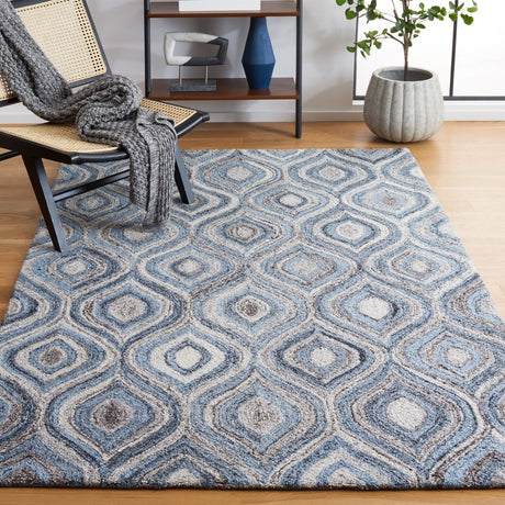 Safavieh Abstract Abt606F Grey/Blue Rug.
