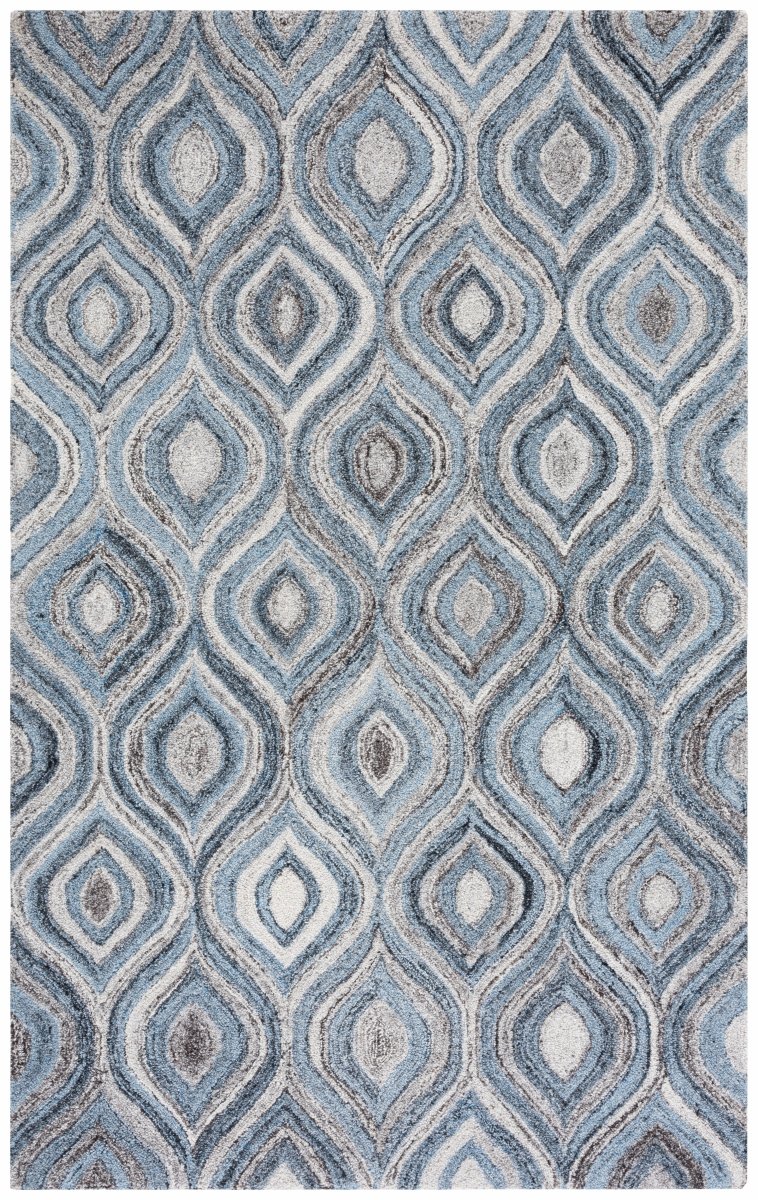 Safavieh Abstract Abt606F Grey/Blue Rug.