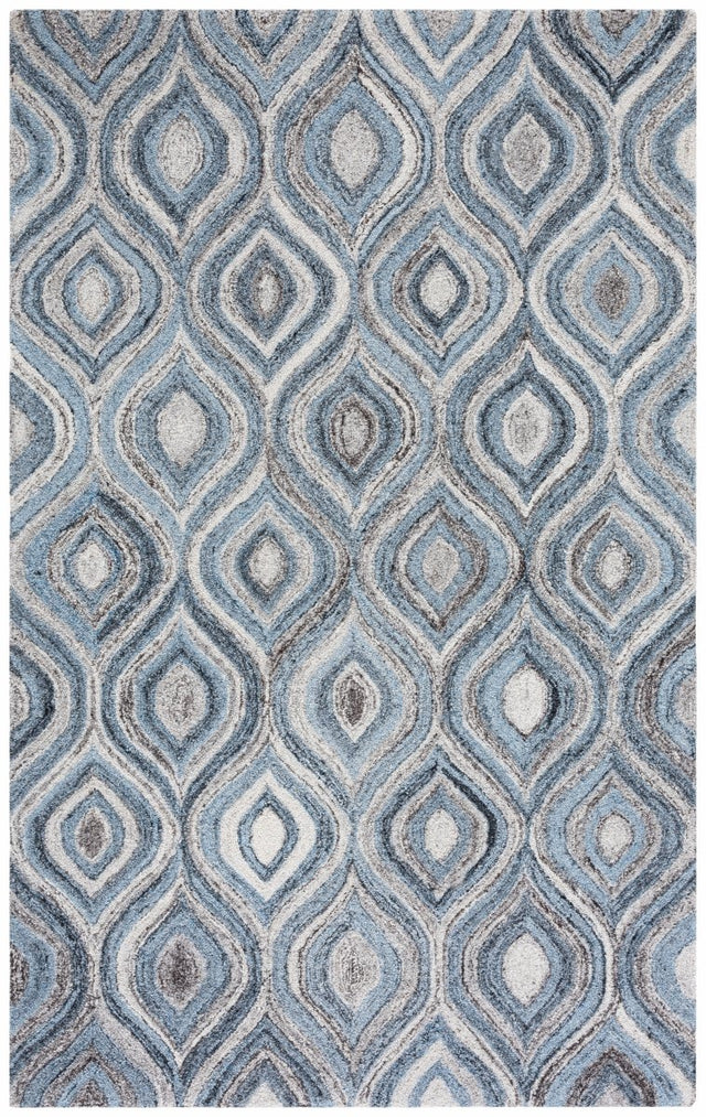 Safavieh Abstract Abt606F Grey/Blue Rug.