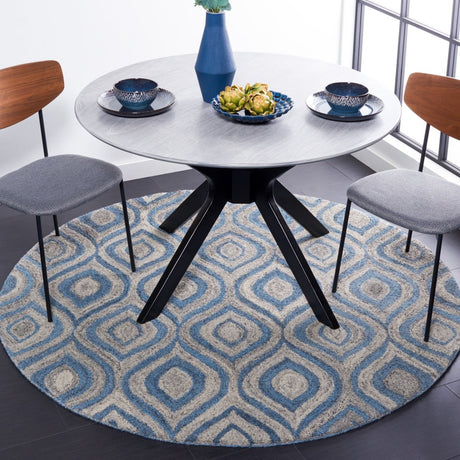 Safavieh Abstract Abt606F Grey/Blue Rug.