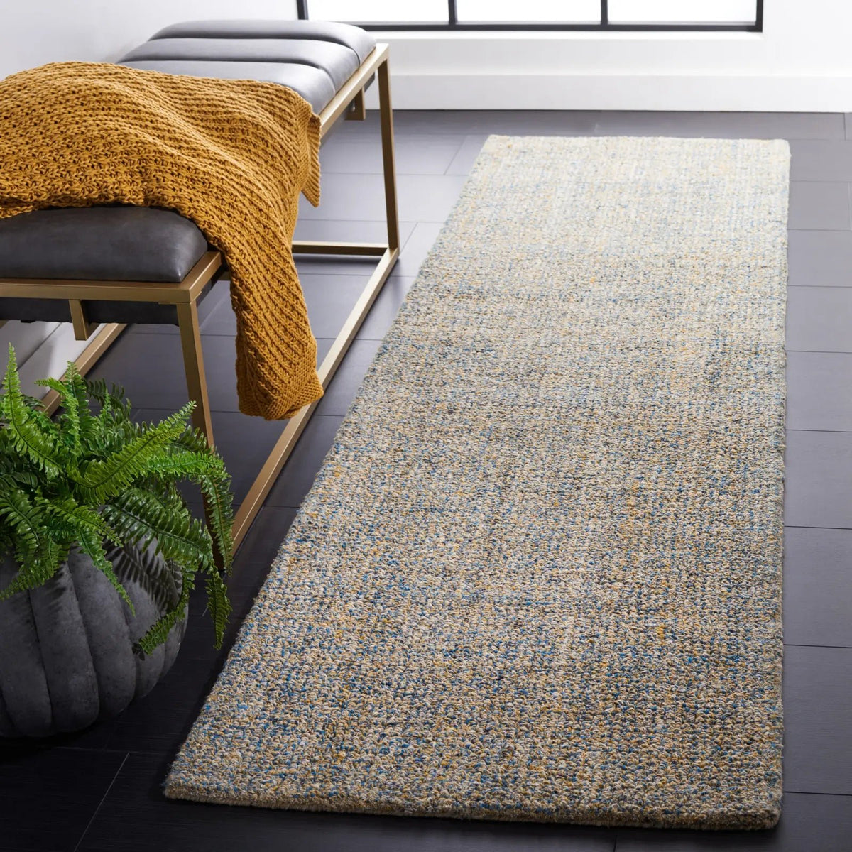 Safavieh Abstract 2'-3" x 8'-0" Rug in Blue / Gold