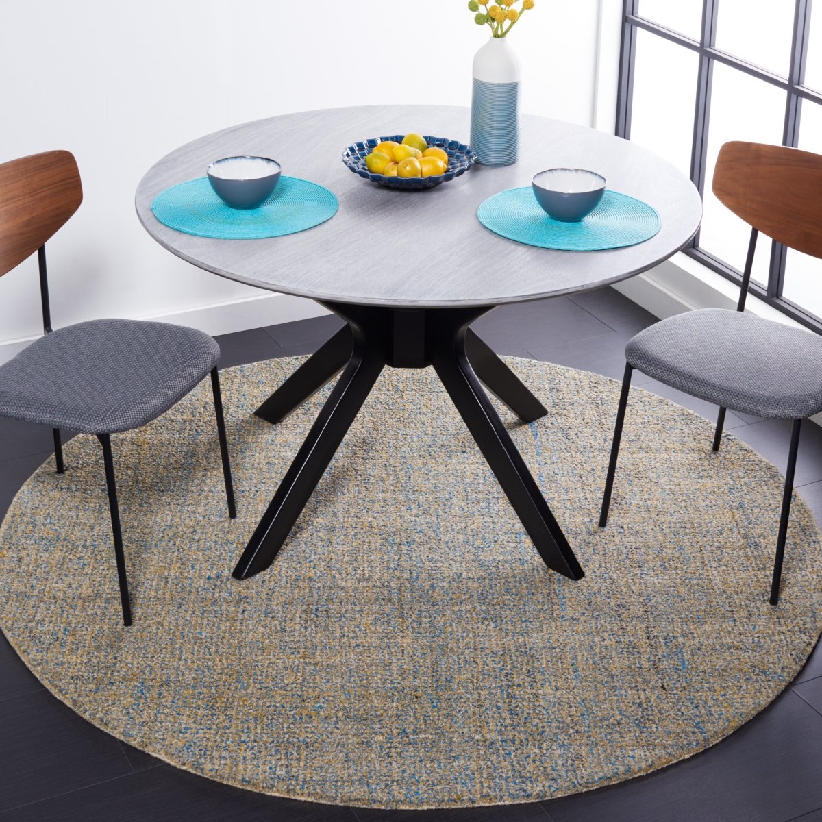 Safavieh Abstract Abt611M Blue/Gold Rug.