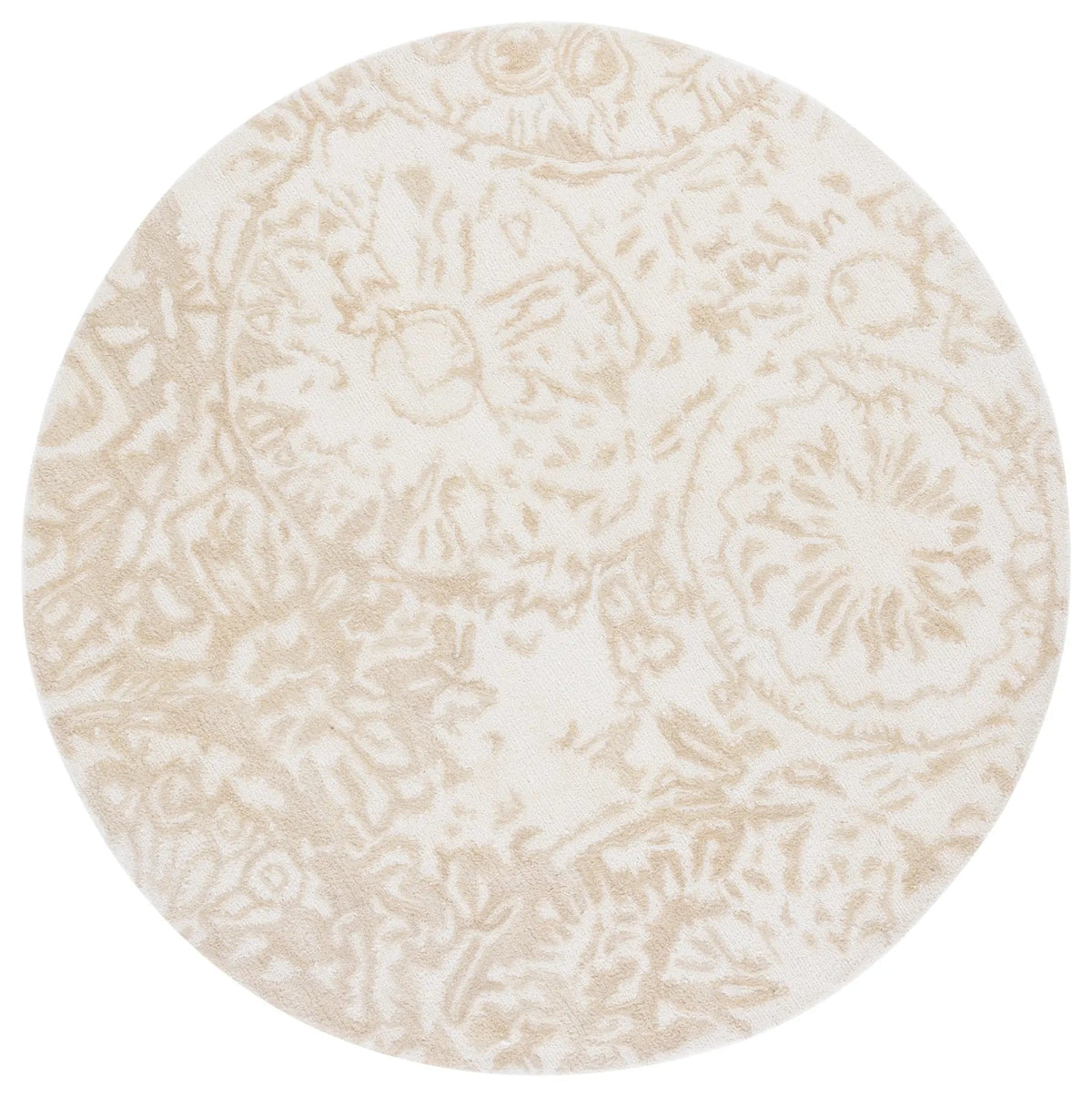 Safavieh Abstract 6'-0" x 6'-0" Rug in Beige / Ivory