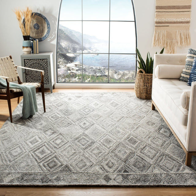 Safavieh Abstract Abt618F Grey/Black Rug.