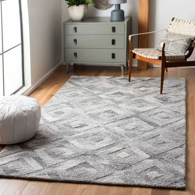 Safavieh Abstract Abt635F Grey Rugs.