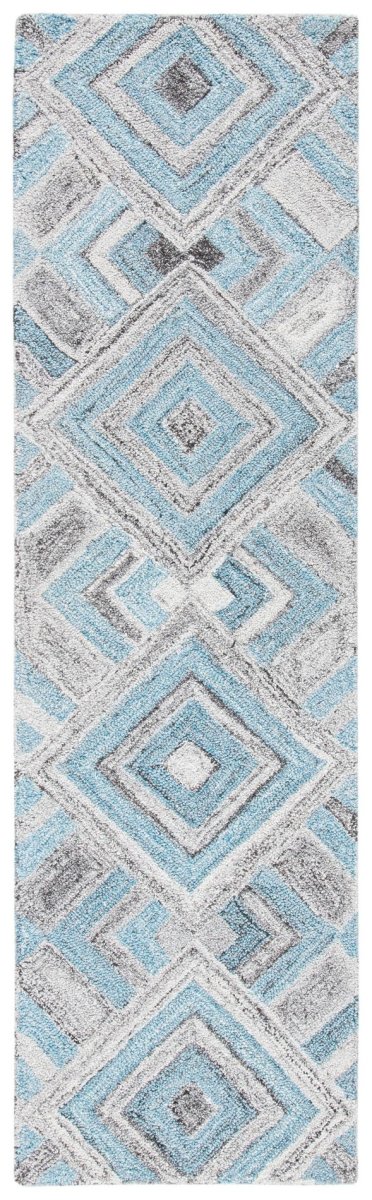 Safavieh Abstract Abt642F Grey/Turquoise Rugs.