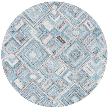 Safavieh Abstract Abt642F Grey/Turquoise Rugs.