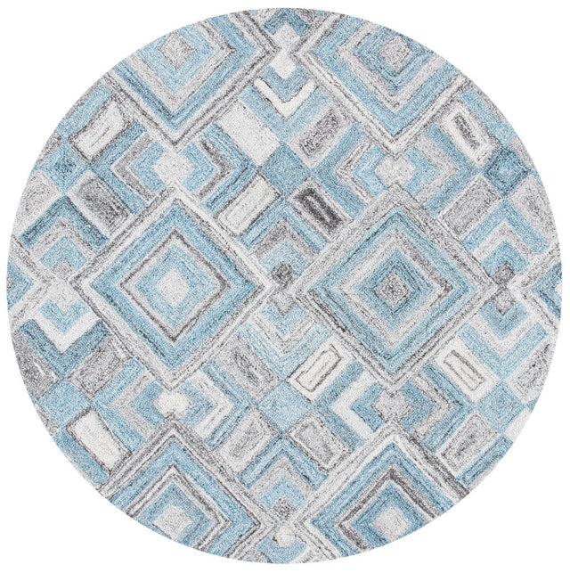 Safavieh Abstract Abt642F Grey/Turquoise Rugs.