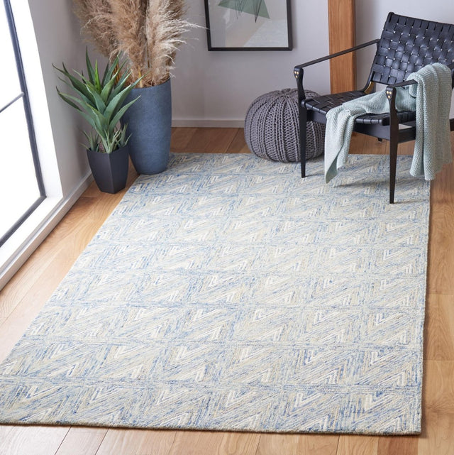 Safavieh Abstract Abt653M Blue/Beige Rugs.