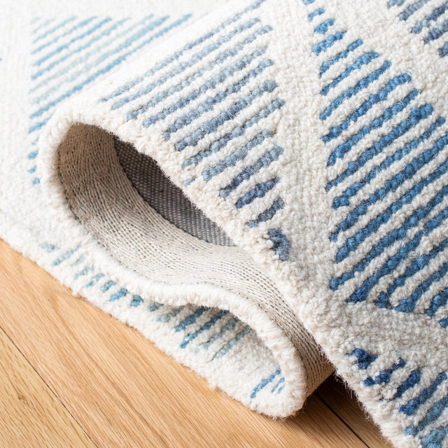 Safavieh Abstract Abt655A Ivory/Blue Rugs.