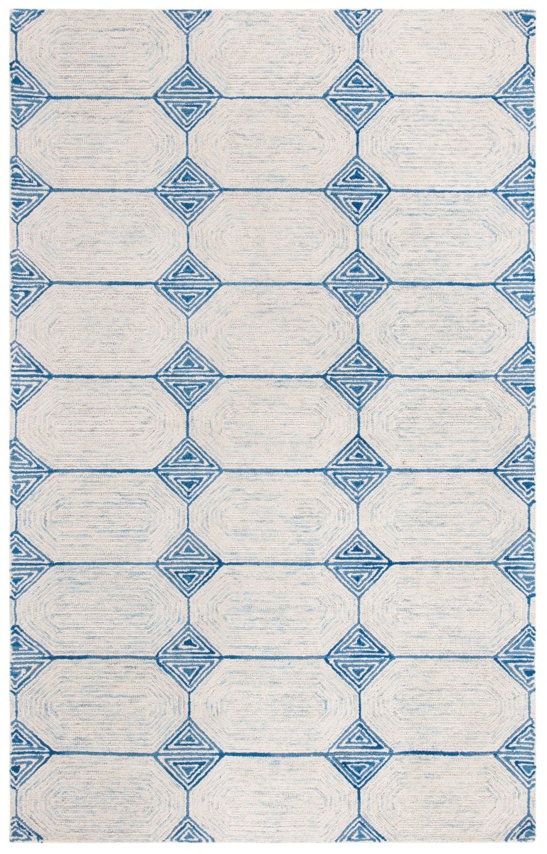 Safavieh Abstract Abt658A Ivory/Blue Rugs.