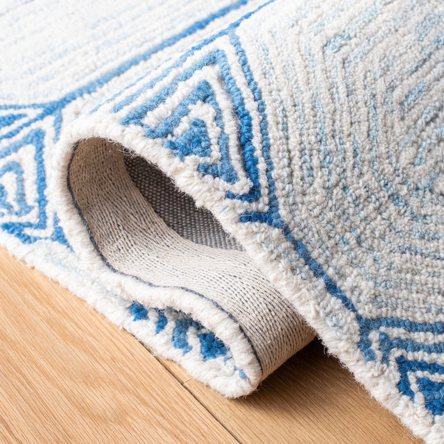 Safavieh Abstract Abt658A Ivory/Blue Rugs.