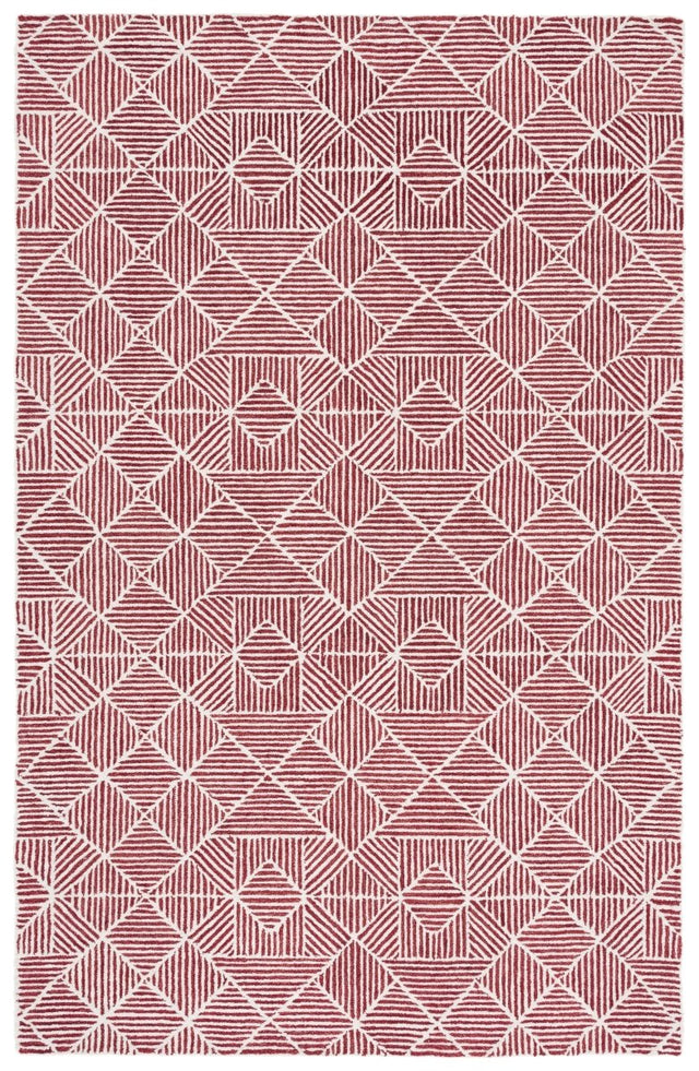 Safavieh Abstract Abt763Q Red/Ivory Rug.