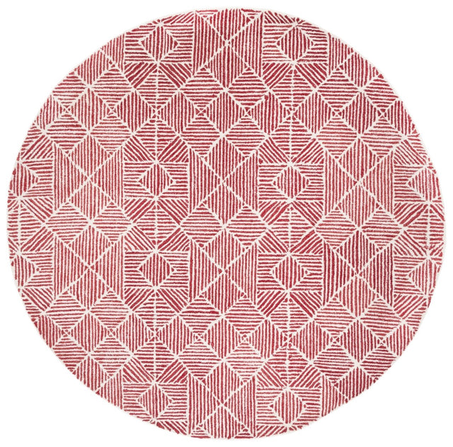 Safavieh Abstract Abt763Q Red/Ivory Rug.