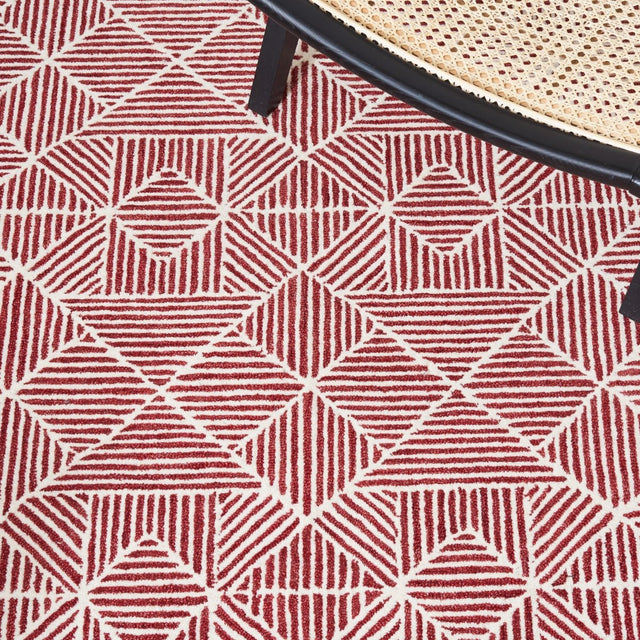 Safavieh Abstract Abt763Q Red/Ivory Rug.