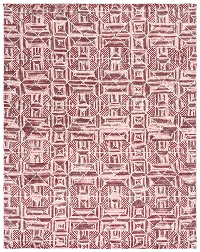 Safavieh Abstract Abt763Q Red/Ivory Rug.