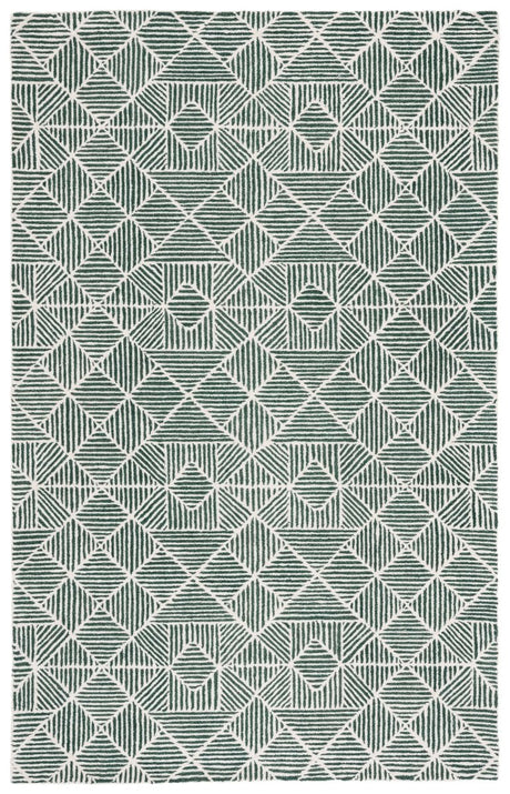 Safavieh Abstract Abt763W Dark Green/Ivory Rug.