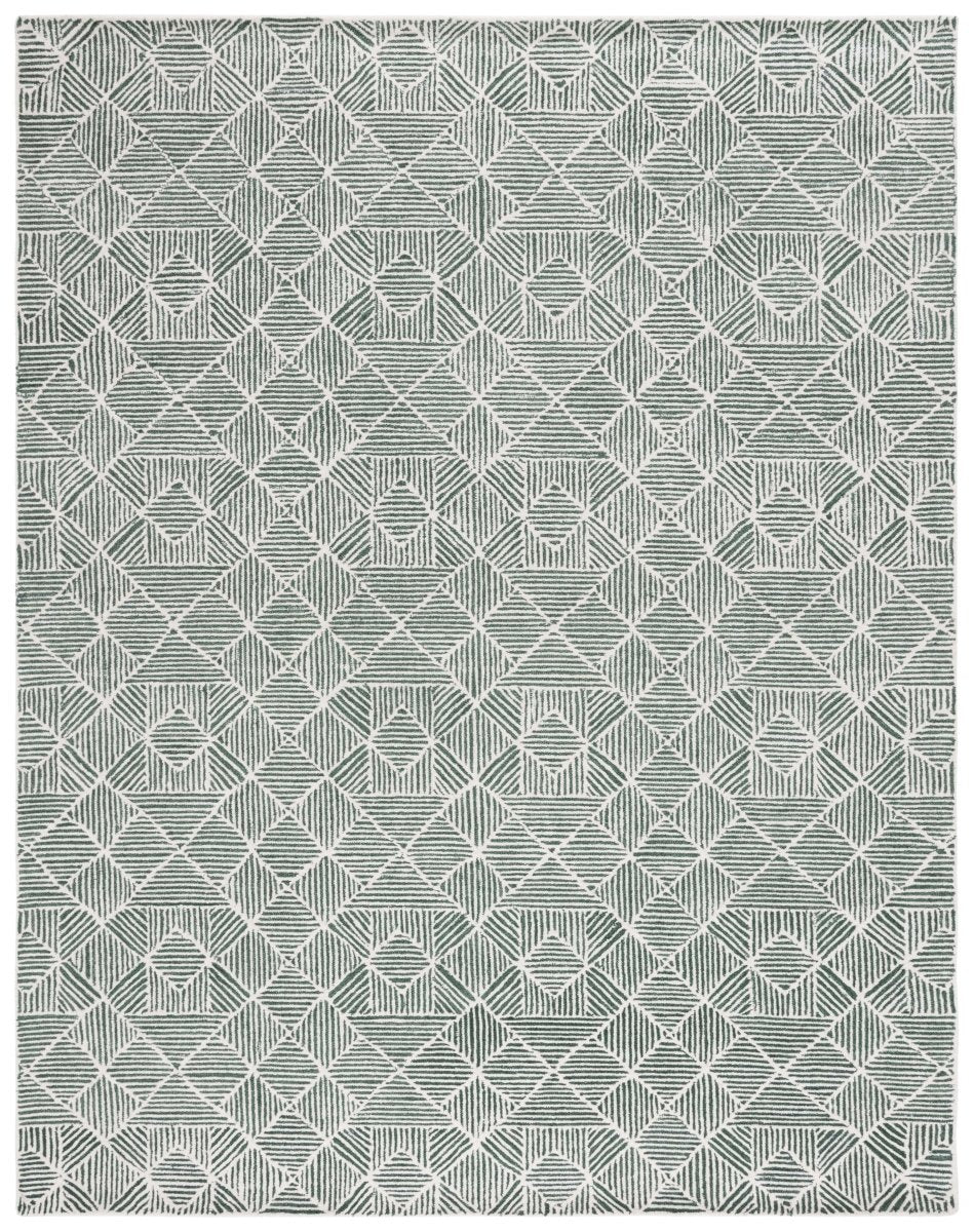 Safavieh Abstract Abt763W Dark Green/Ivory Rug.