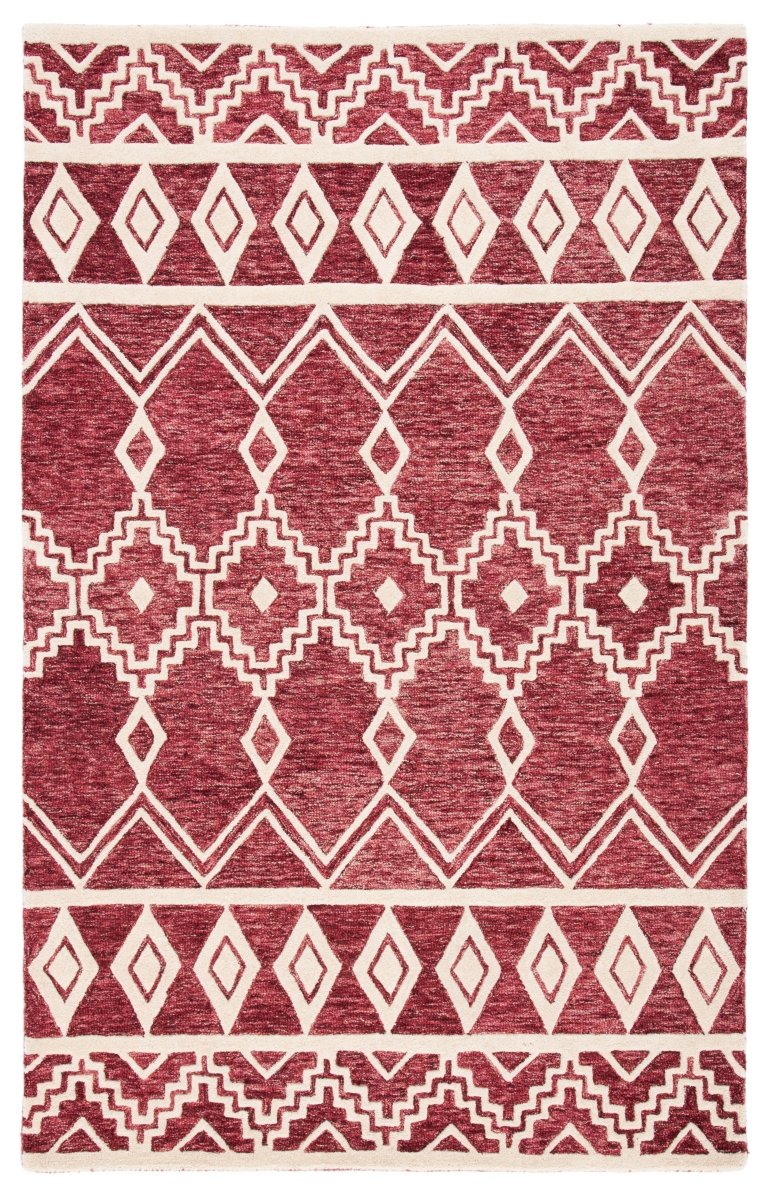 Safavieh Abstract Abt851Q Red/Ivory Rug.