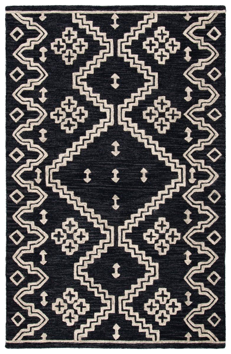 Safavieh Abstract Abt852Z Black/Ivory Rug.